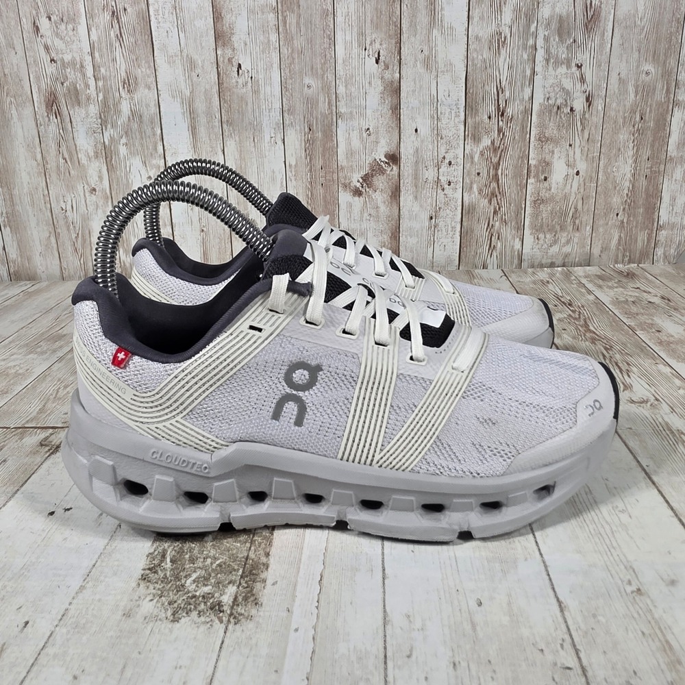 On Cloud Cloudgo Womens Running Shoes White Grey Size 5.5 55.98625 Low Top‎